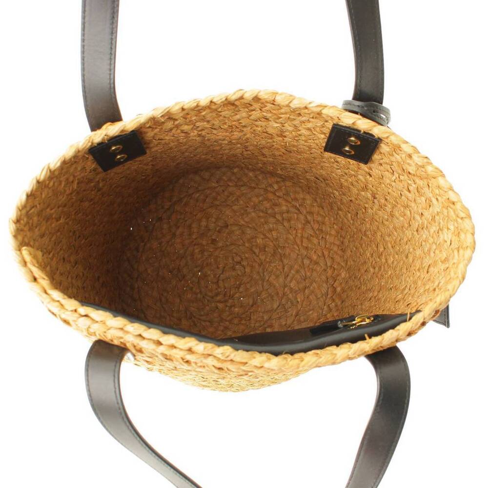 Saint Laurent Panier Raffia Basket Tote Bag Brown - Picture 6 of 8